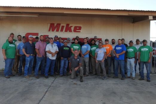 The Mike Staas Services team in front of our Waco shop